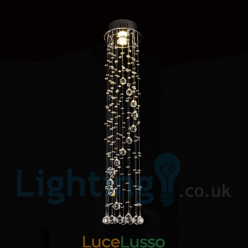 1 luce economica moderna K9 cristallo rotondo montaggio a filo soffitto luce
