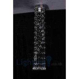 1 luce economica moderna K9 cristallo rotondo montaggio a filo soffitto luce