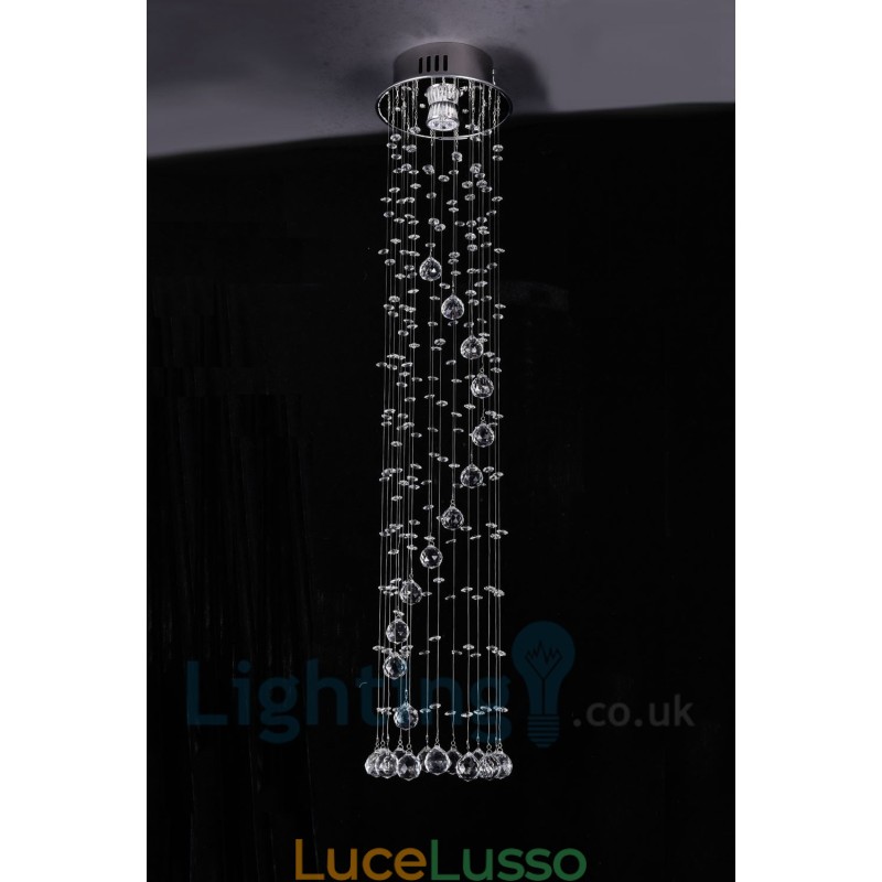 1 luce economica moderna K9 cristallo rotondo montaggio a filo soffitto luce