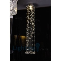 1 luce economica moderna K9 cristallo rotondo montaggio a filo soffitto luce