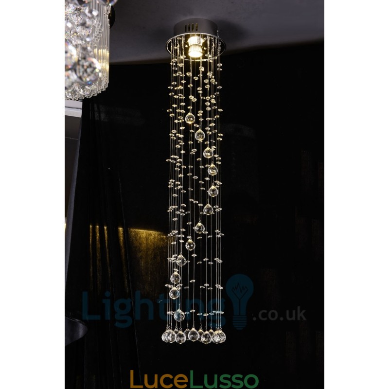 1 luce economica moderna K9 cristallo rotondo montaggio a filo soffitto luce
