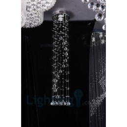 1 luce economica moderna K9 cristallo rotondo montaggio a filo soffitto luce