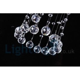 1 luce economica moderna K9 cristallo rotondo montaggio a filo soffitto luce
