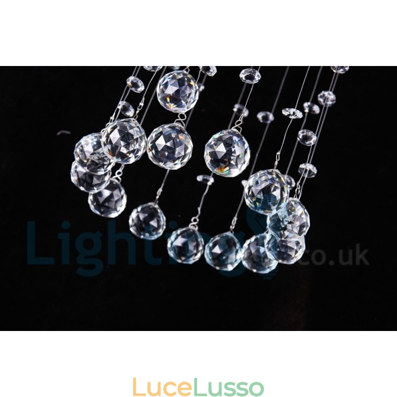 1 luce economica moderna K9 cristallo rotondo montaggio a filo soffitto luce