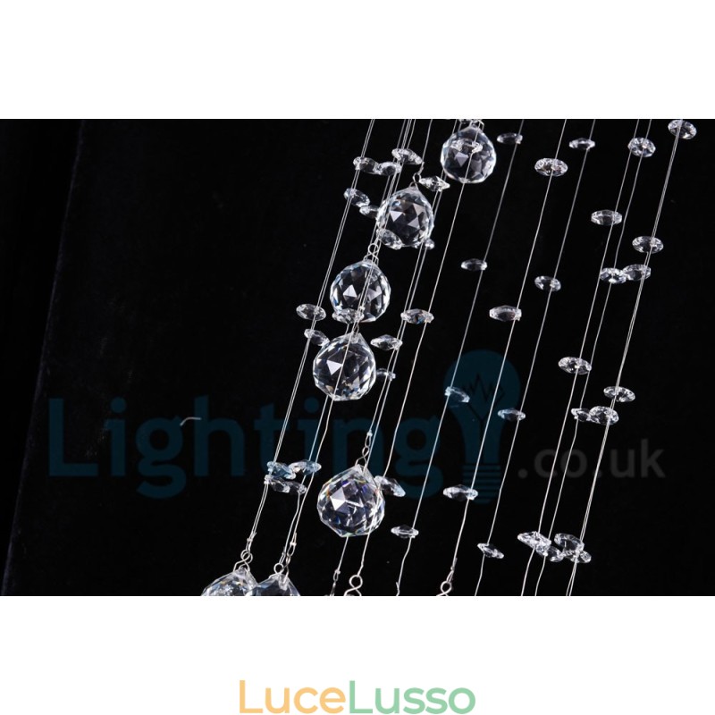 1 luce economica moderna K9 cristallo rotondo montaggio a filo soffitto luce