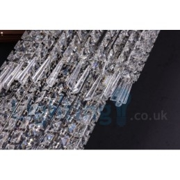 4 x GU10 + 8 x G4 150CM lunga luce a goccia di cristallo moderna K9 luce da soffitto rotonda a filo
