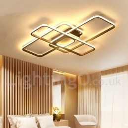 Moderna plafoniera contemporanea in alluminio con dimmer remoto, montaggio a filo, può essere utilizzata anche come applique