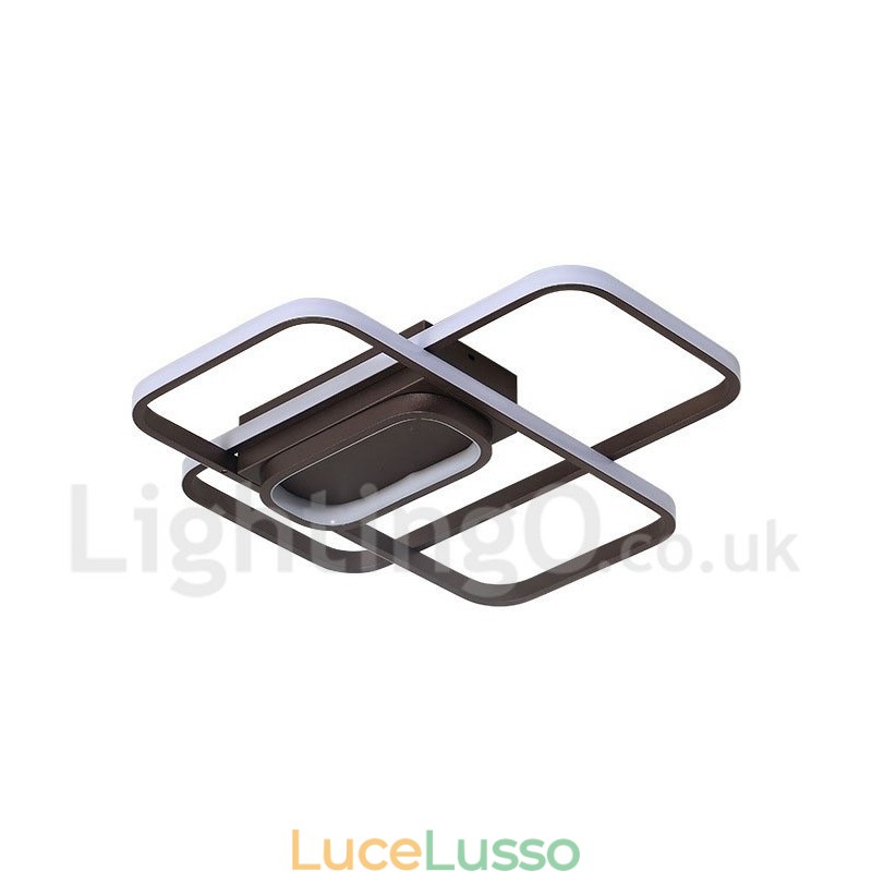 Moderna plafoniera contemporanea in alluminio con dimmer remoto, montaggio a filo, può essere utilizzata anche come applique