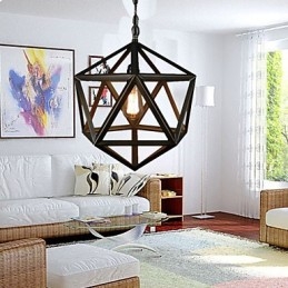 Lampadario in metallo rustico vintage Lodge
