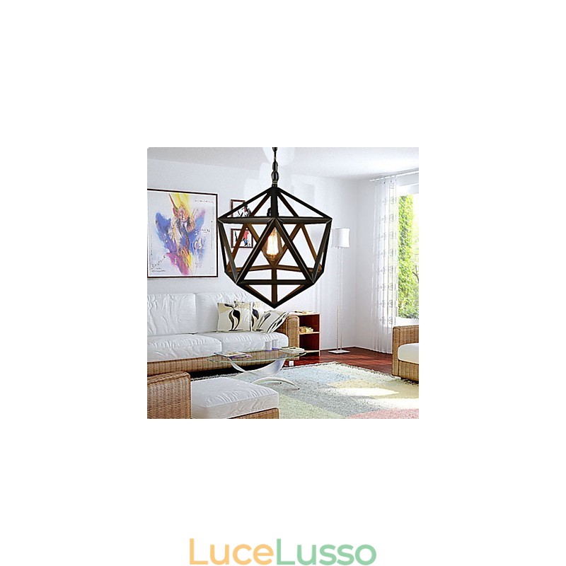 Lampadario in metallo rustico vintage Lodge