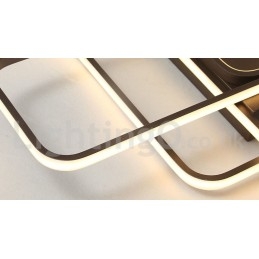 Moderna plafoniera contemporanea in alluminio con dimmer remoto, montaggio a filo, può essere utilizzata anche come applique