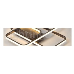 Moderna plafoniera contemporanea in alluminio con dimmer remoto, montaggio a filo, può essere utilizzata anche come applique