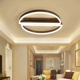 Lampada da soffitto rotonda moderna contemporanea in alluminio con montaggio a filo e dimmer remoto, può essere utilizzata anche come lampada da parete
