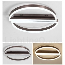 Lampada da soffitto rotonda moderna contemporanea in alluminio con montaggio a filo e dimmer remoto, può essere utilizzata anche come lampada da parete