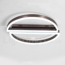 Lampada da soffitto rotonda moderna contemporanea in alluminio con montaggio a filo e dimmer remoto, può essere utilizzata anche come lampada da parete
