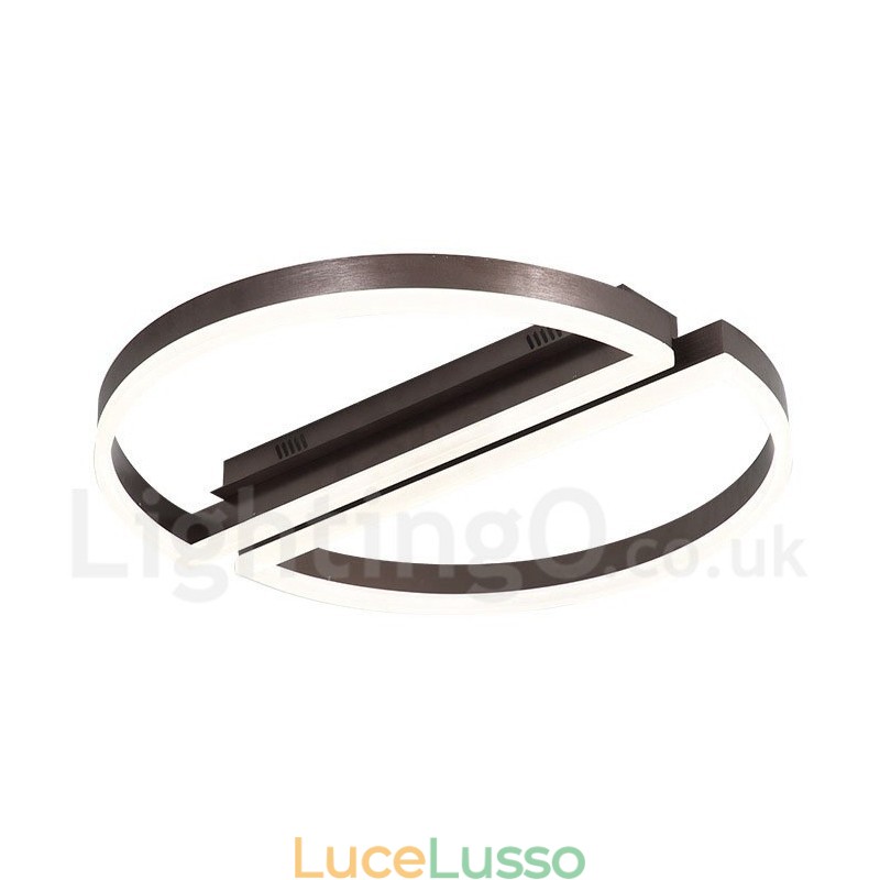 Lampada da soffitto rotonda moderna contemporanea in alluminio con montaggio a filo e dimmer remoto, può essere utilizzata anche come lampada da parete