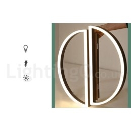 Lampada da soffitto rotonda moderna contemporanea in alluminio con montaggio a filo e dimmer remoto, può essere utilizzata anche come lampada da parete