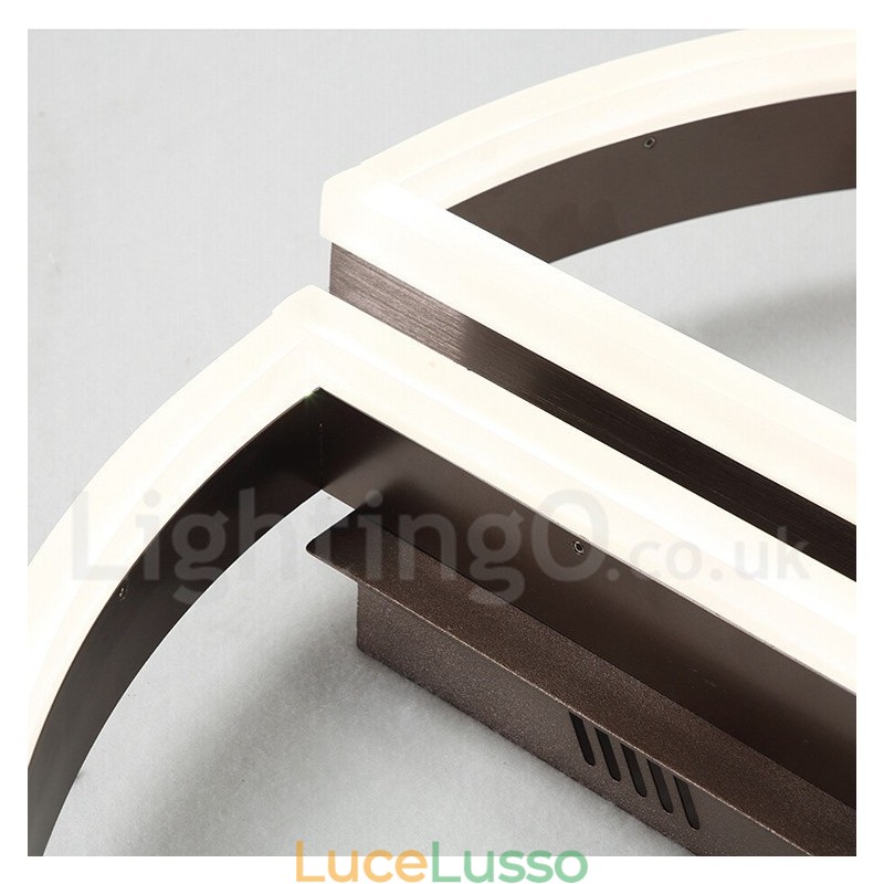 Lampada da soffitto rotonda moderna contemporanea in alluminio con montaggio a filo e dimmer remoto, può essere utilizzata anche come lampada da parete