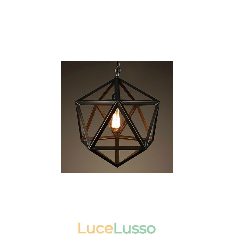 Lampadario in metallo rustico vintage Lodge