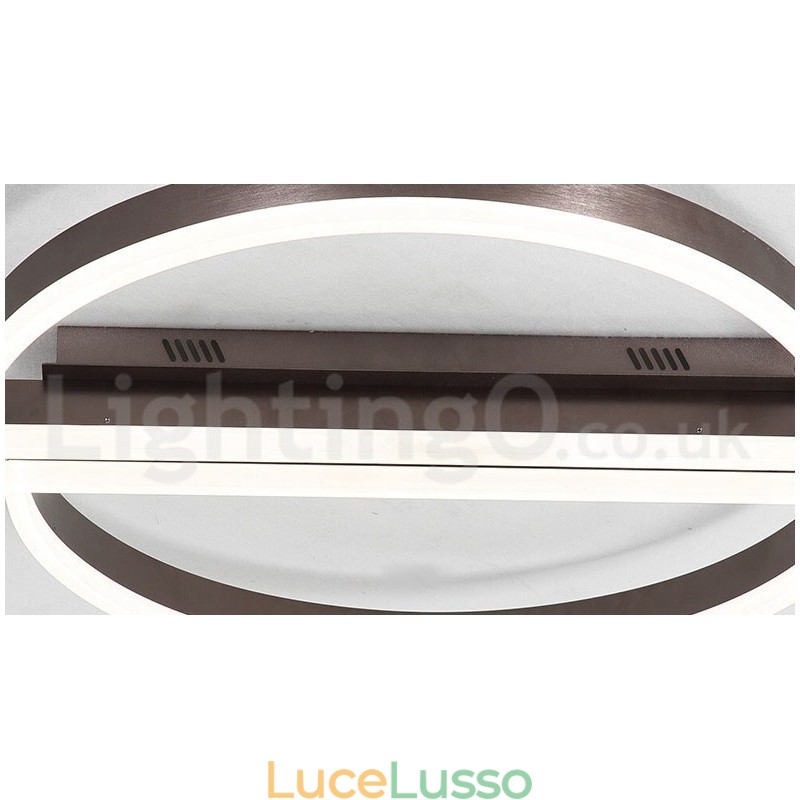 Lampada da soffitto rotonda moderna contemporanea in alluminio con montaggio a filo e dimmer remoto, può essere utilizzata anche come lampada da parete