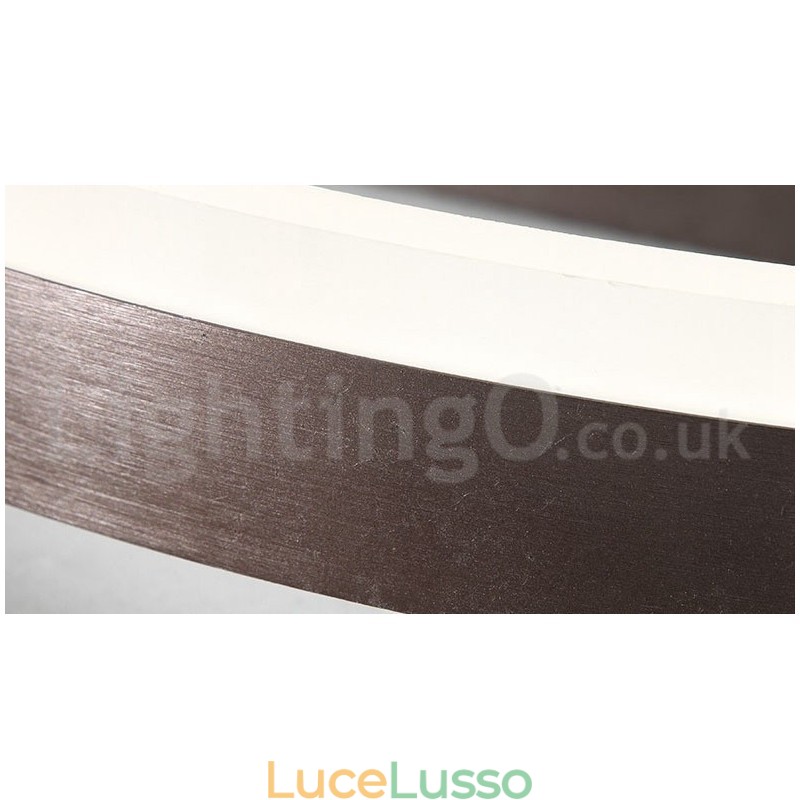 Lampada da soffitto rotonda moderna contemporanea in alluminio con montaggio a filo e dimmer remoto, può essere utilizzata anche come lampada da parete