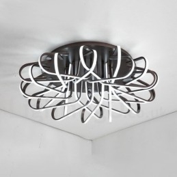 Lampada da soffitto moderna e contemporanea in alluminio dimmerabile Bird's Nest, da usare anche come applique