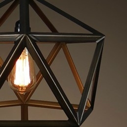 Lampadario in metallo rustico vintage Lodge