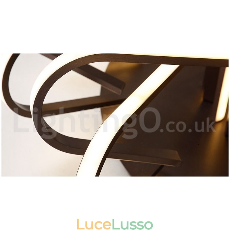 Lampada da soffitto moderna e contemporanea in alluminio dimmerabile Bird's Nest, da usare anche come applique