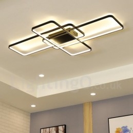 Moderna lampada da soffitto in alluminio con verniciatura contemporanea, lampada da parete a filo con dimmer remoto per soggiorno, camera da letto, può essere utilizzata anche come lampada da parete