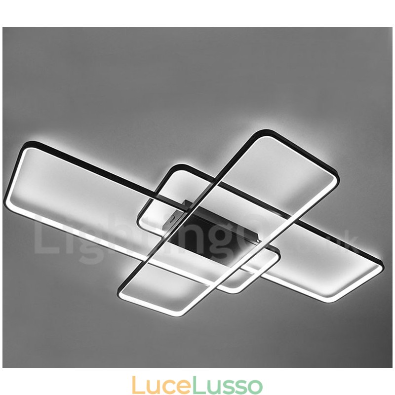 Moderna lampada da soffitto in alluminio con verniciatura contemporanea, lampada da parete a filo con dimmer remoto per soggiorno, camera da letto, può essere utilizzata anche come lampada da parete