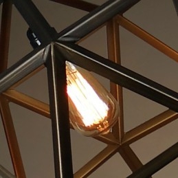 Lampadario in metallo rustico vintage Lodge