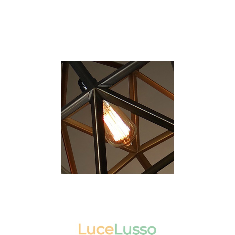 Lampadario in metallo rustico vintage Lodge