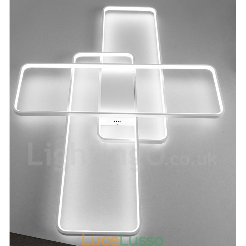 Moderna lampada da soffitto in alluminio con verniciatura contemporanea, lampada da parete a filo con dimmer remoto per soggiorno, camera da letto, può essere utilizzata anche come lampada da parete