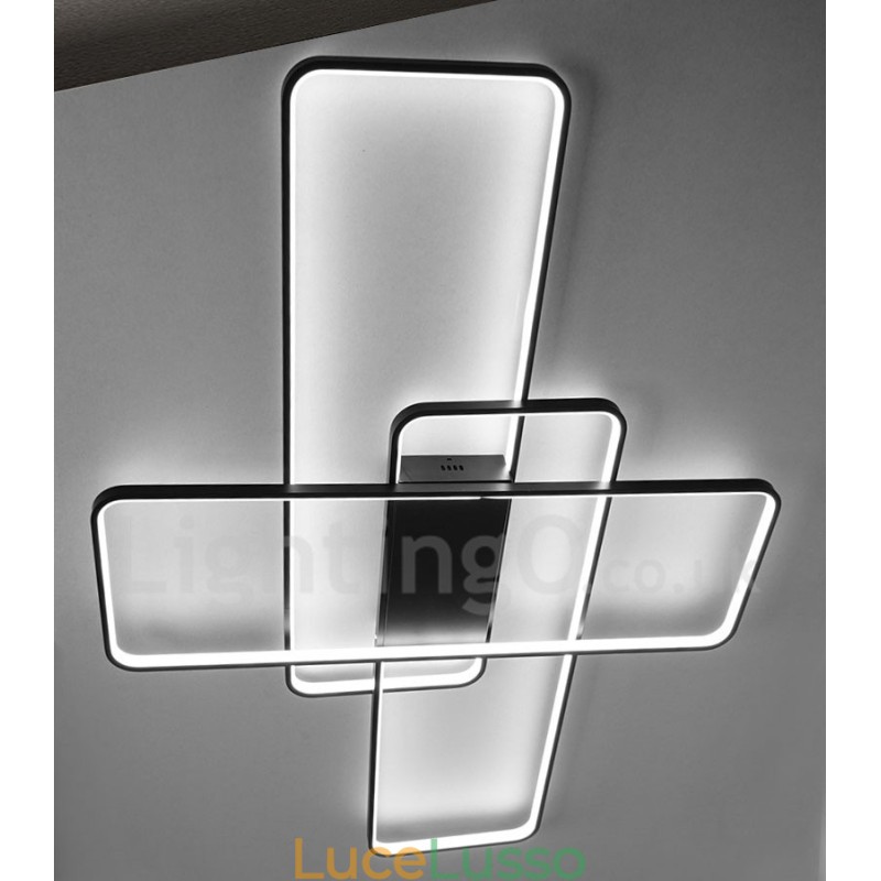 Moderna lampada da soffitto in alluminio con verniciatura contemporanea, lampada da parete a filo con dimmer remoto per soggiorno, camera da letto, può essere utilizzata anche come lampada da parete
