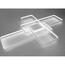 Moderna lampada da soffitto in alluminio con verniciatura contemporanea, lampada da parete a filo con dimmer remoto per soggiorno, camera da letto, può essere utilizzata anche come lampada da parete