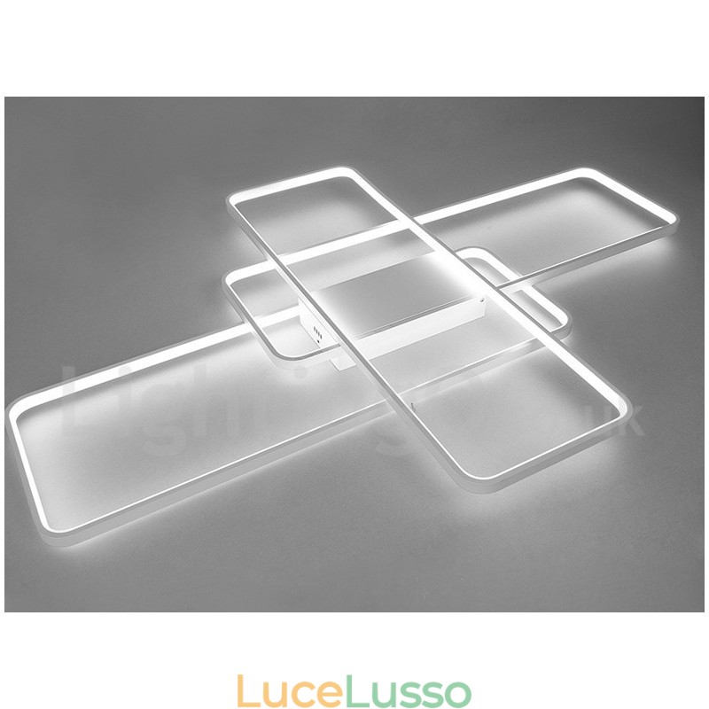 Moderna lampada da soffitto in alluminio con verniciatura contemporanea, lampada da parete a filo con dimmer remoto per soggiorno, camera da letto, può essere utilizzata anche come lampada da parete