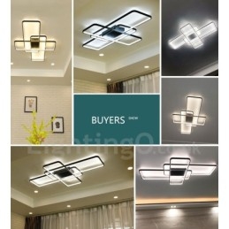 Moderna lampada da soffitto in alluminio con verniciatura contemporanea, lampada da parete a filo con dimmer remoto per soggiorno, camera da letto, può essere utilizzata anche come lampada da parete