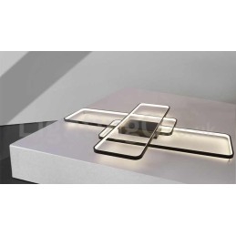 Moderna lampada da soffitto in alluminio con verniciatura contemporanea, lampada da parete a filo con dimmer remoto per soggiorno, camera da letto, può essere utilizzata anche come lampada da parete