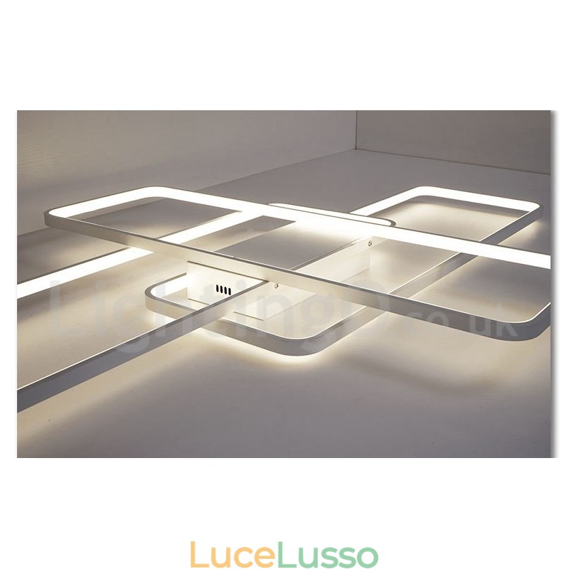 Moderna lampada da soffitto in alluminio con verniciatura contemporanea, lampada da parete a filo con dimmer remoto per soggiorno, camera da letto, può essere utilizzata anche come lampada da parete