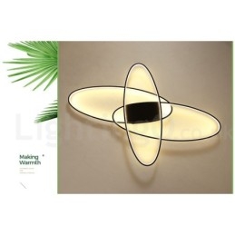 Lampada da soffitto ovale moderna contemporanea in alluminio dimmerabile, lampada da soffitto a filo per soggiorno, camera da letto, può essere utilizzata anche come applique