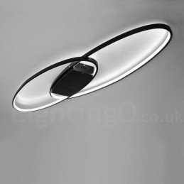 Lampada da soffitto ovale moderna contemporanea in alluminio dimmerabile, lampada da soffitto a filo per soggiorno, camera da letto, può essere utilizzata anche come applique