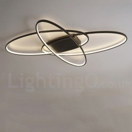 Lampada da soffitto ovale moderna contemporanea in alluminio dimmerabile, lampada da soffitto a filo per soggiorno, camera da letto, può essere utilizzata anche come applique