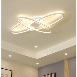 Lampada da soffitto ovale moderna contemporanea in alluminio dimmerabile, lampada da soffitto a filo per soggiorno, camera da letto, può essere utilizzata anche come applique