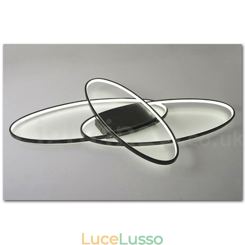 Lampada da soffitto ovale moderna contemporanea in alluminio dimmerabile, lampada da soffitto a filo per soggiorno, camera da letto, può essere utilizzata anche come applique