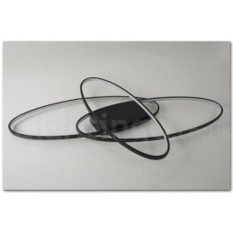 Lampada da soffitto ovale moderna contemporanea in alluminio dimmerabile, lampada da soffitto a filo per soggiorno, camera da letto, può essere utilizzata anche come applique