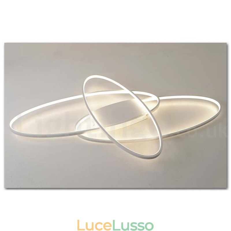 Lampada da soffitto ovale moderna contemporanea in alluminio dimmerabile, lampada da soffitto a filo per soggiorno, camera da letto, può essere utilizzata anche come applique