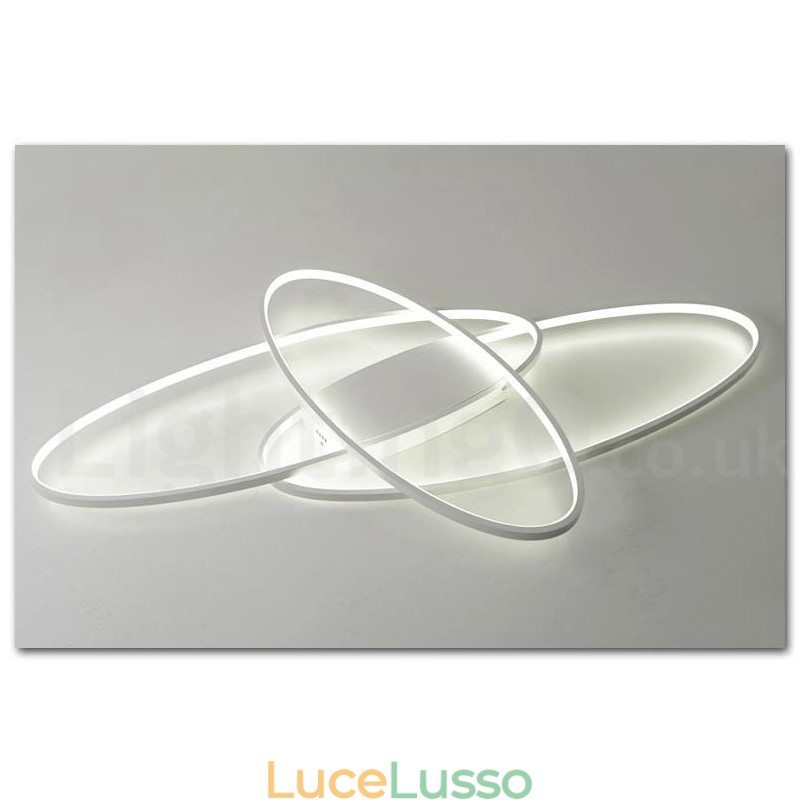 Lampada da soffitto ovale moderna contemporanea in alluminio dimmerabile, lampada da soffitto a filo per soggiorno, camera da letto, può essere utilizzata anche come applique