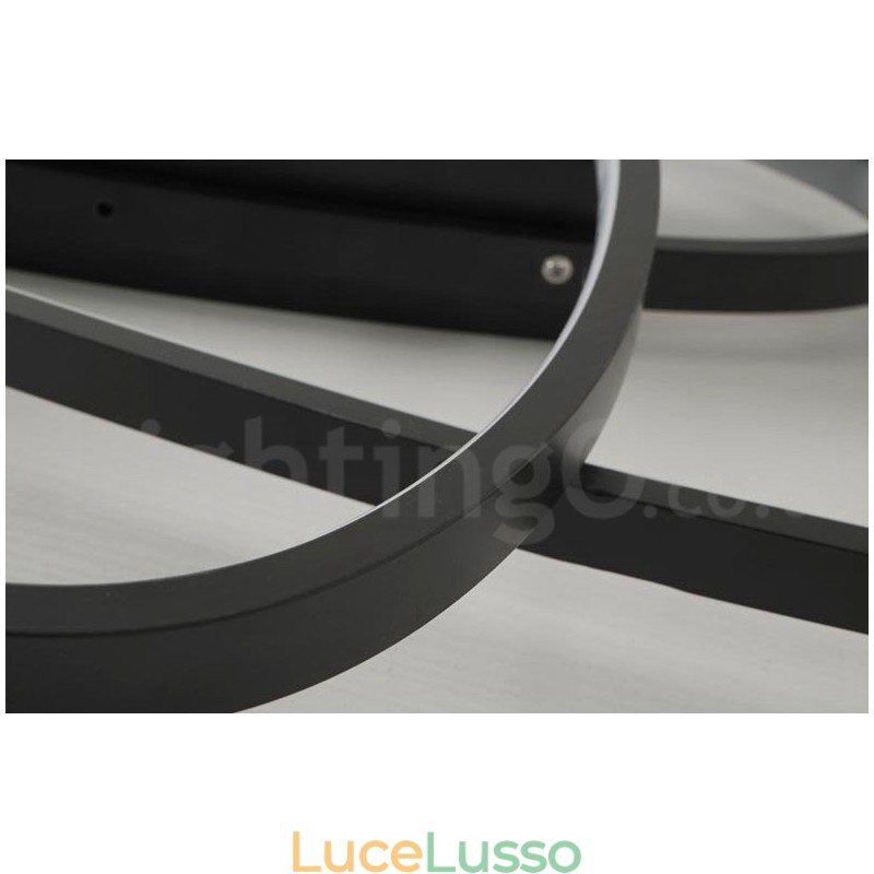 Lampada da soffitto ovale moderna contemporanea in alluminio dimmerabile, lampada da soffitto a filo per soggiorno, camera da letto, può essere utilizzata anche come applique