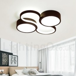 Lampada da soffitto moderna e contemporanea in alluminio dimmerabile, da montare a filo, per soggiorno, camera da letto, può essere utilizzata anche come applique.