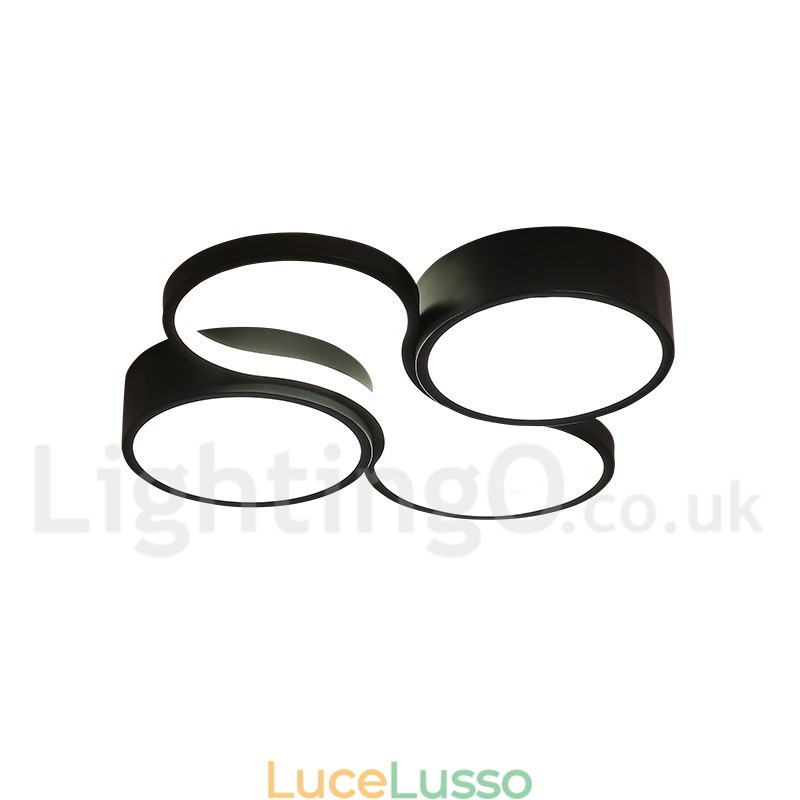 Lampada da soffitto moderna e contemporanea in alluminio dimmerabile, da montare a filo, per soggiorno, camera da letto, può essere utilizzata anche come applique.